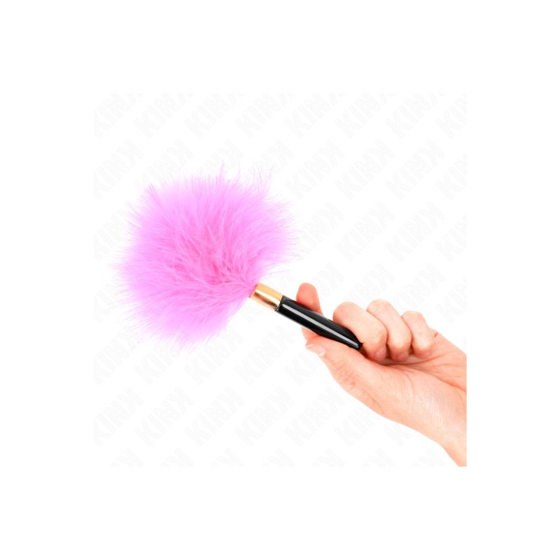 KINK - PIUME TICKLE IN METALLO ORO FUCSIA 18 CM - KINK IMPACT & TOUCH