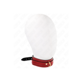 KINK - COLLIER AJUSTABLE ROUGE VIN AVEC DÉTAILS DORÉS 29-42,5 CM X 4…