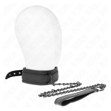 KINK - COLLIER DE BONDAGE EN NÉOPRÈNE MODÈLE 1 AVEC CEINTURE 78 CM RÉGLABLE 37,5 X 49,5 CM