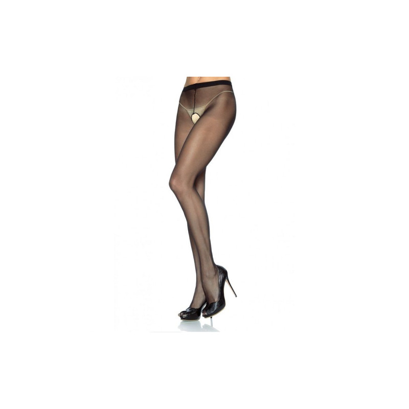 LEG AVENUE - CULOTTE EN NYLON AVEC OUVERTURE ENTREJAMBE NOIR - LEG AV…