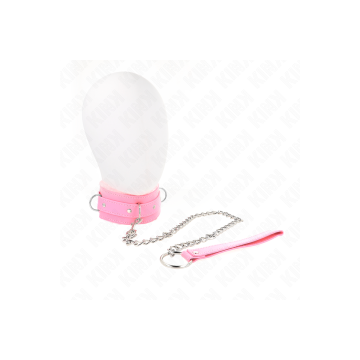 KINK - COLLAR WITH LEASH 65 CM WITH RESTRICTIONS PINK 36-42 CM X 5.5…