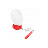 KINK - COLLAR WITH LEASH 65 CM WITH RESTRICTIONS RED 36-42 CM X 5.5 C…