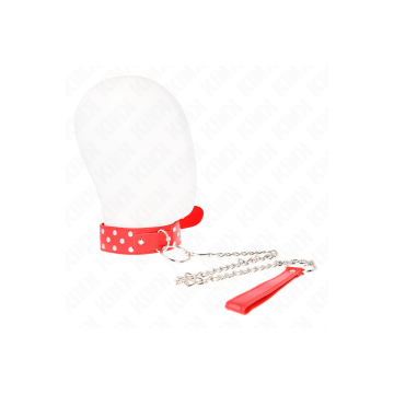 KINK - COLLANA CON CINTURINO AD ANELLO RIVETTO CON CINTURA 65 CM ROSS…