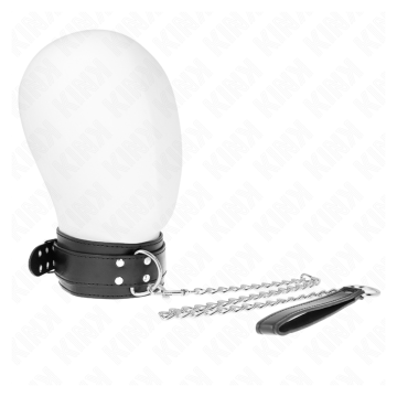 KINK - COLLAR CON CORREA 65 CM HEBILLAS PLATEADAS AJUSTABLE 33-46 CM X 5.5 CM