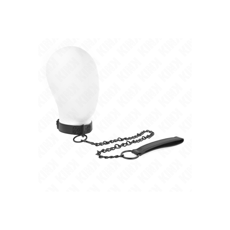KINK - COLLAR WITH DARK LEASH 65 CM ADJUSTABLE 37-54 CM X 3 CM - KINK…