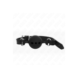 KINK - FULL SILICONE GAG 55 x 2 CM WITH 5 CM BALL SIZE L BLACK ADJUST…