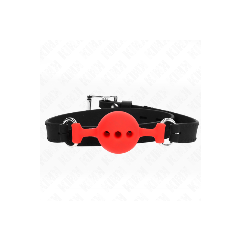 KINK - BÂILLON ENTIÈREMENT SILICONE 55 x 2 CM AVEC BOULE DE 4 CM TAIL…