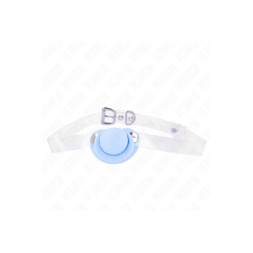 KINK - LIGHT BLUE PACIFIER SHAPED GAG 5.5 x 4 CM ADJUSTABLE 43-60 CM…