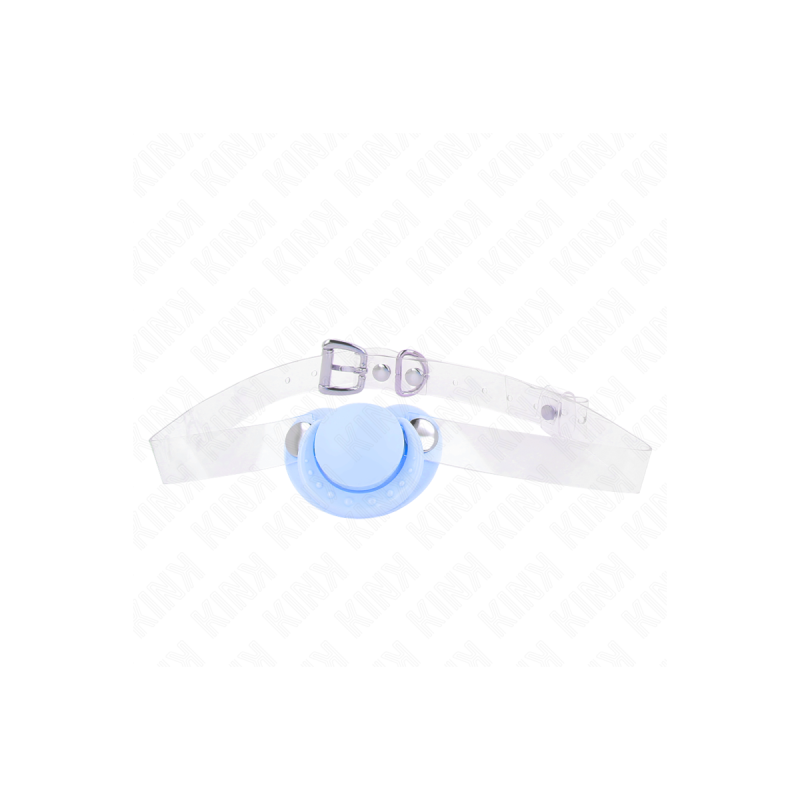 KINK - LIGHT BLUE PACIFIER SHAPED GAG 5.5 x 4 CM ADJUSTABLE 43-60 CM…