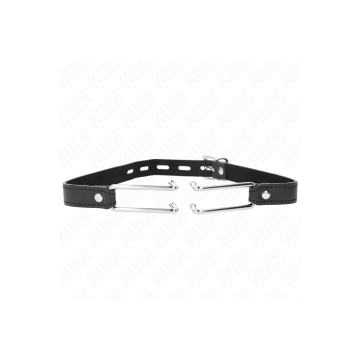 KINK - METALLHAKENKNEBEL 11,5 CM MIT KUNSTLEDERBAND VERSTELLBAR 39-58…