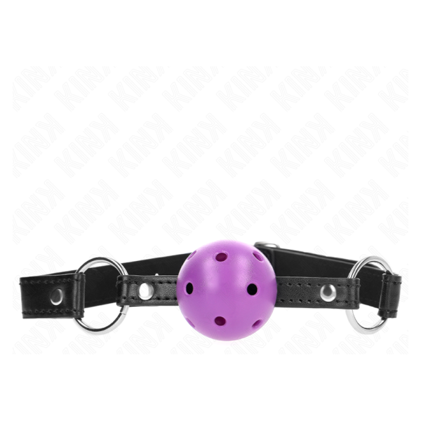 KINK - MORDAZA DE BOLA 4.5 CM MORADO DURA HUECA 63.5 X 2 CM
