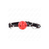 KINK - BALL GAG HOLLOW HARD ROSSO MODELLO 2 65 x 2,5 CM - KINK COLLAR…