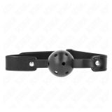 KINK - MORDAZA DE BOLA 4.5 CM TRANSPIRABLE NEGRO 65 x 2.5 CM