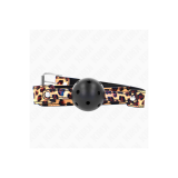 KINK - LEOPARD BREATHABLE BALL 4.5 CM GAG 65 x 2.5 CM - KINK COLLAR &…