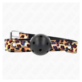 KINK - MORDAZA DE BOLA 4.5 CM TRANSPIRABLE LEOPARDO 65 x 2.5 CM