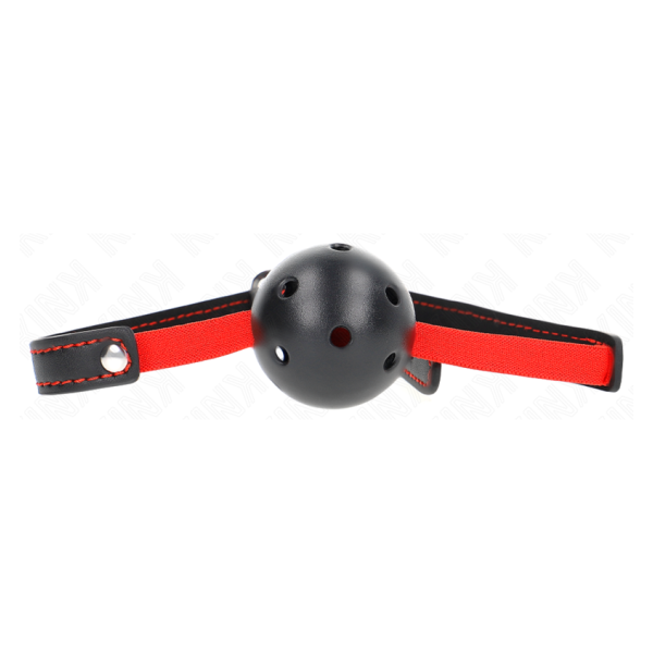 KINK - MORDAZA DE BOLA 4.5 CM DURA HUECA CON CINTURÓN ELÁSTICO 56 x 1.5 CM