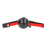 KINK - MORDAZA DE BOLA 4.5 CM DURA HUECA CON CINTURÓN ELÁSTICO 56 x 1.5 CM