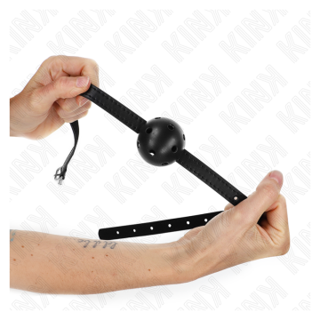 KINK - MORDAZA DE BOLA 4.5 CM TRANSPIRABLE SIMPLICITY NEGRO 62 x 1.5 CM