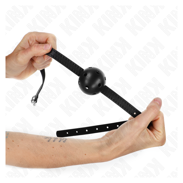 KINK - MORDAZA DE BOLA 4.5 CM TRANSPIRABLE SIMPLICITY NEGRO 62 x 1.5 CM