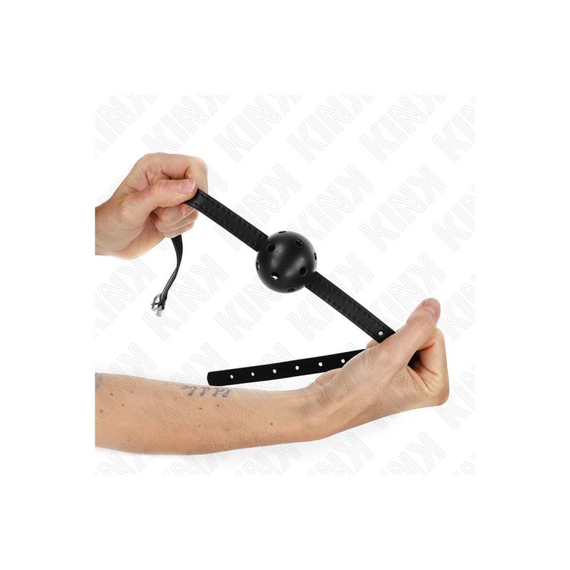 KINK - SIMPLICITY SCHWARZER ATMUNGSAKTIVER BALL 4,5 CM GAG 62 x 1,5 C…