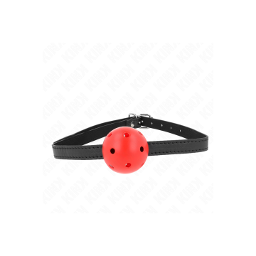 KINK - SIMPLICITY RED BREATHABLE 4.5 CM BALL GAG 62 x 1.5 CM - KINK C…