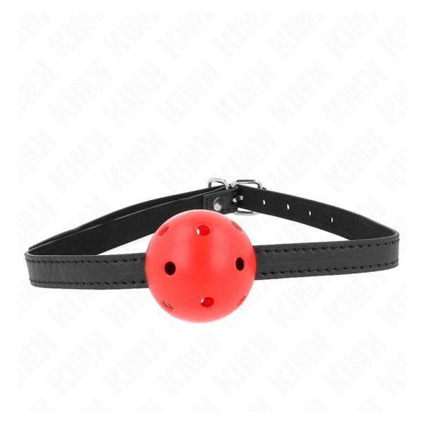 KINK - MORDAZA DE BOLA 4.5 CM TRANSPIRABLE SIMPLICITY ROJO 62 x 1.5 CM