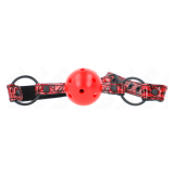 KINK - MORDAZA DE BOLA 4.5 CM CON PATRÓN DE DIAMANTE MODELO 1 64.5 CM AJUSTABLE 42- 60 CM