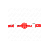 KINK - ATMUNGSAKTIVER BALL 4 CM KNEBEL MIT DOPPELNIET MODELL 1 ROT 62…