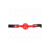 KINK - BALLE DURE CREUSE ROUGE 4 CM GAG BRACELET NOIR 60 x 2 CM AJUST…