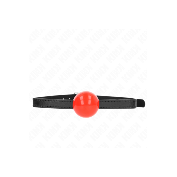 KINK - PALLA SINGOLA ROSSA GAG 4 CM 65 x 1,5 CM - KINK COLLAR & GAG -…