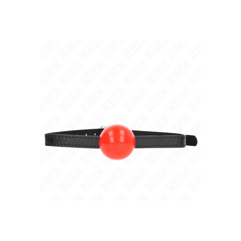 KINK - RED SINGLE SOLID BALL 4 CM GAG 65 x 1.5 CM - KINK COLLAR & GAG…