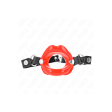 KINK - LIP 8 CM GAG WITH RED LEATHERETTE STRAP 63 x 2 CM ADJUSTABLE 3…