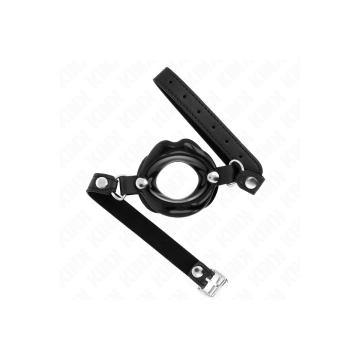 KINK - LIP 8 CM GAG WITH BLACK LEATHERETTE STRAP 63 x 2 CM ADJUSTABLE…
