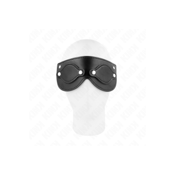 KINK - LEATHERETTE MASK WITH DETACHABLE EYE COVERS 22 x 9 CM - KINK M…