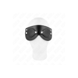 KINK - LEATHERETTE MASK WITH DETACHABLE EYE COVERS 22 x 9 CM - KINK M…