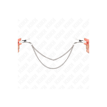 KINK - PINCES À METELIER AVEC 2 CHAÎNES FINES ARGENT 20/23 CM - KINK…