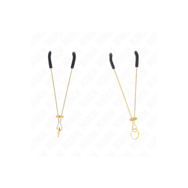 KINK - DÜNNE NIPPELKLEMMEN GOLD 7 CM - KINK NIPPLE GRIP - Sadomasochi…