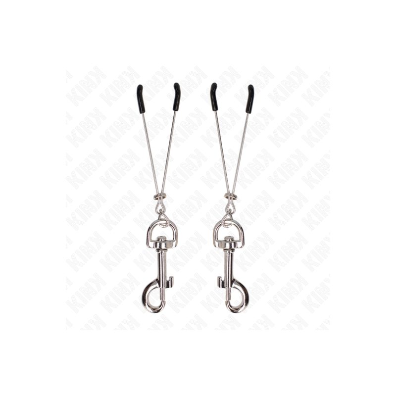 KINK - DÜNNE HAKEN-NIPPELKLAMMERE SILBER 7 CM - KINK NIPPLE GRIP - Sa…
