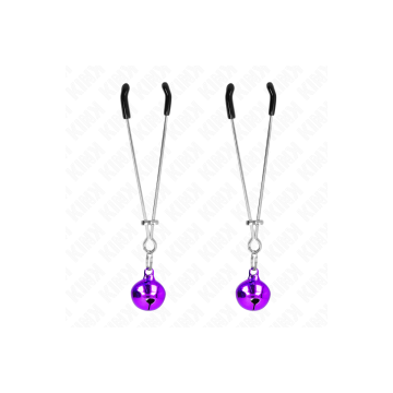 KINK - PINZE PER CAPEZZOLI A CAMPANA SOTTILE VIOLA 7 CM - KINK NIPPLE…