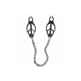 KINK - JAPANESE CLOVER NIPPLE CLAMPS WITH CHAIN BLACK 30 CM - KINK NI…