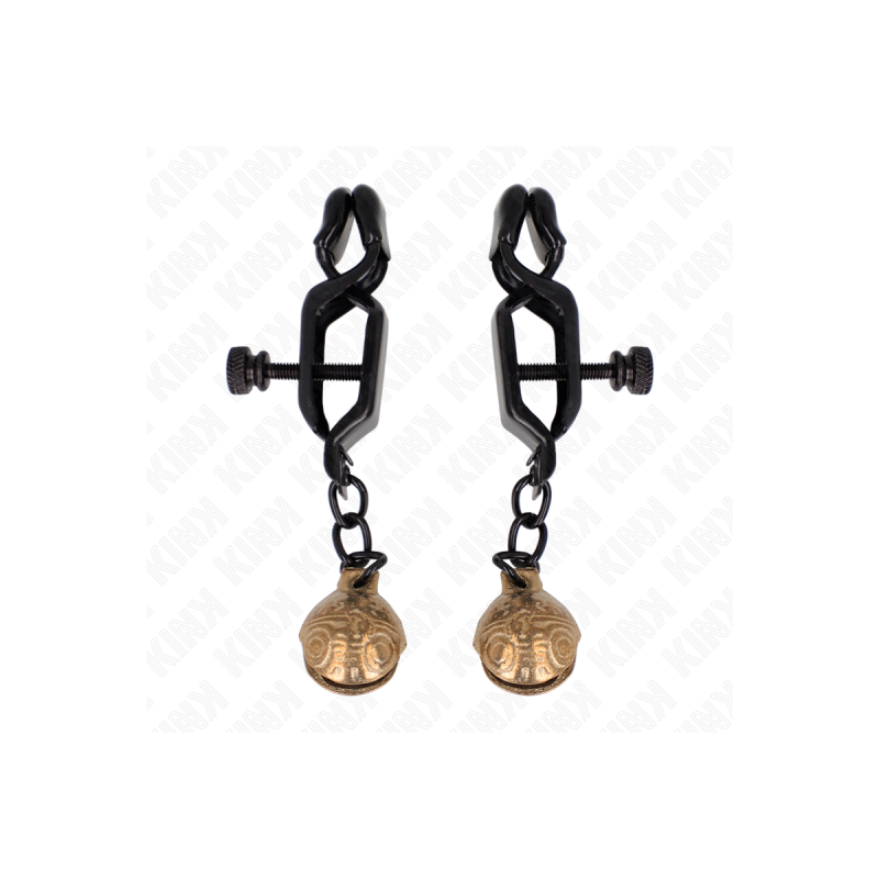 KINK - BELL JAW STYLE NIPPELKLEMMEN SCHWARZ 7 CM - KINK NIPPLE GRIP -…