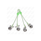 KINK - LUMINOUS SKULL NIPPLE CLAMPS WITH RING BELLS ADJUSTABLE GREEN…