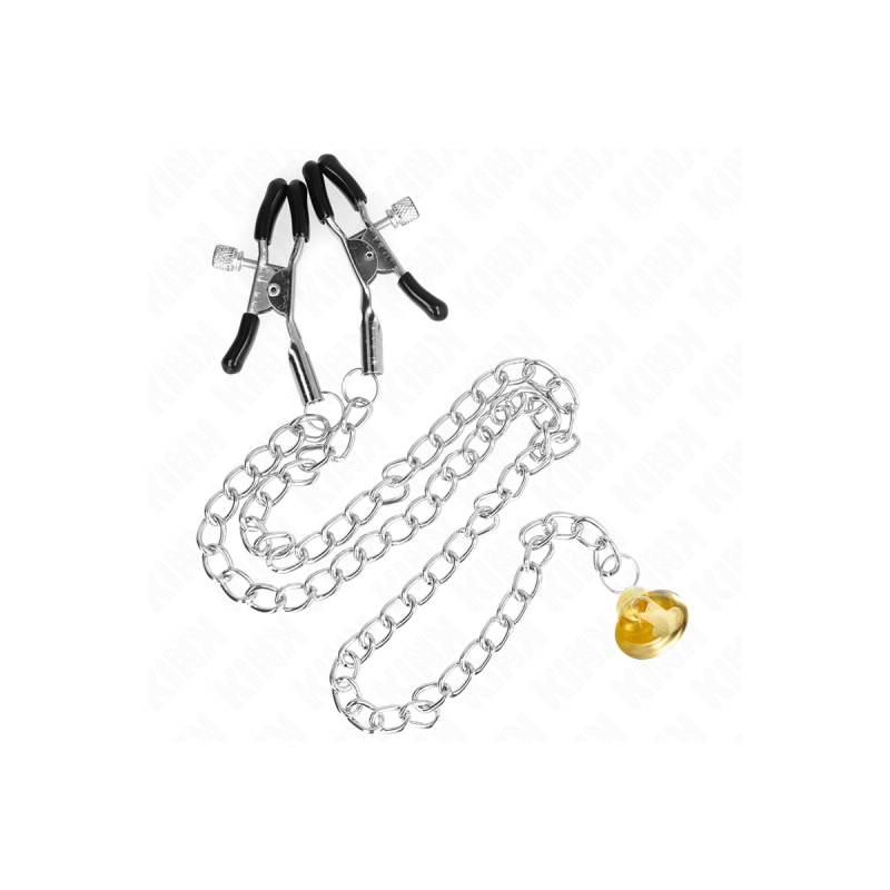 KINK - PINCES À TÉLÉTON CHAÎNE AVEC PENDENTIF CORNE 30 CM - KINK NIPP…