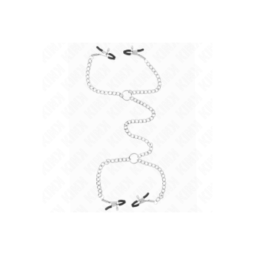 KINK - 4 PINCES À METON CHAÎNE 32 CM AVEC PETITES CHAÎNES 14 CM - KIN…