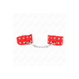 KINK - BRACCIALI CON DOPPIA LINEA DI BORCHIE REGOLABILI ROSSO - KINK…