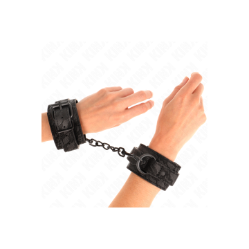 KINK - POLSI RICOPERTI DI PIZZO SCURO REGOLABILI NERO 19-26 CM - KINK…