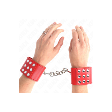 KINK - WRIST RESTRAINTS WITH SNAP FASTEN RED ADJUSTABLE 19-24 CM X 5.…