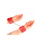 KINK - HANDGELENKFESSELN MIT DRUCKVERSCHLUSS VOLLER NIETEN ROT VERSTE…