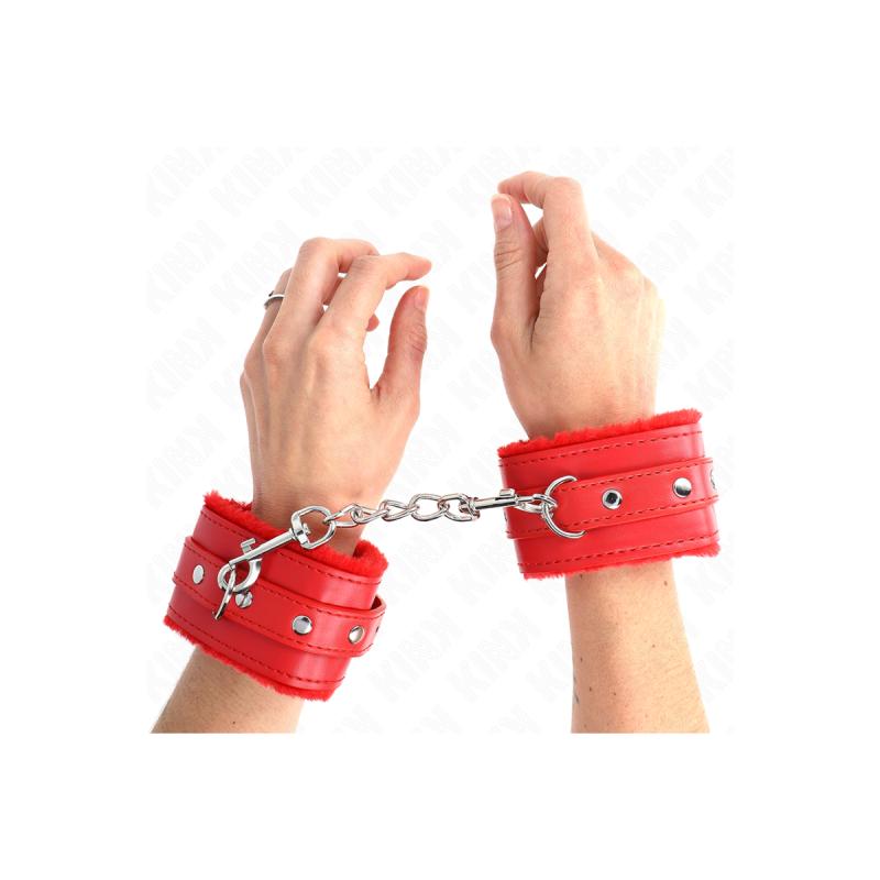 KINK - POGGIPOLSI PREMIUM IMBOTTITI IN PELLICCIA ROSSI CON CINTURA RO…