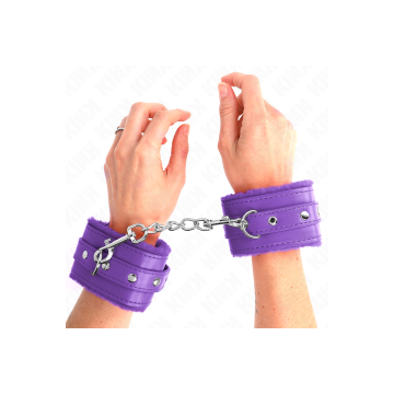KINK - POGGIPOLSI PREMIUM IMBOTTITI IN PELLICCIA VIOLA CON CINTURA VI…